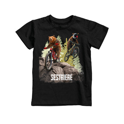 T-SHIRT JUNIOR BEAR-072-JM NERO