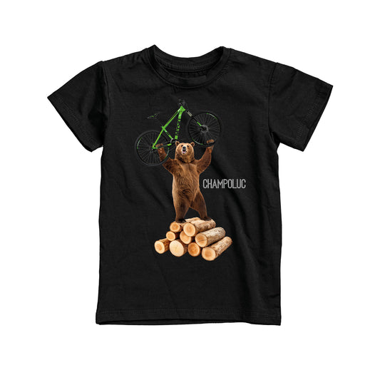 T-SHIRT JUNIOR BEAR-074-JM NERO