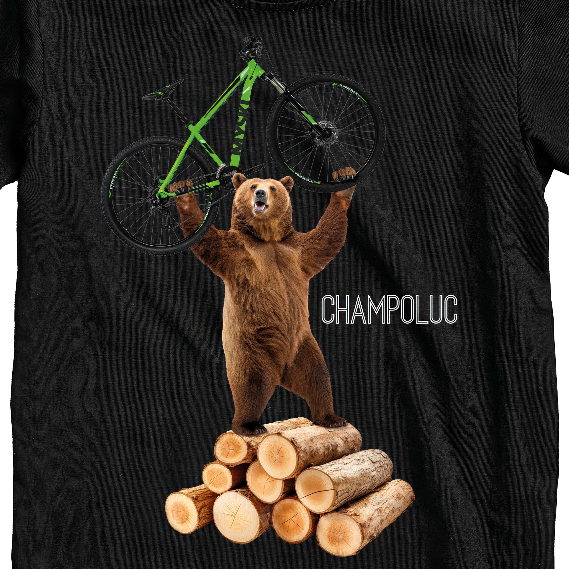 T-SHIRT UOMO BEAR-074-M NERO