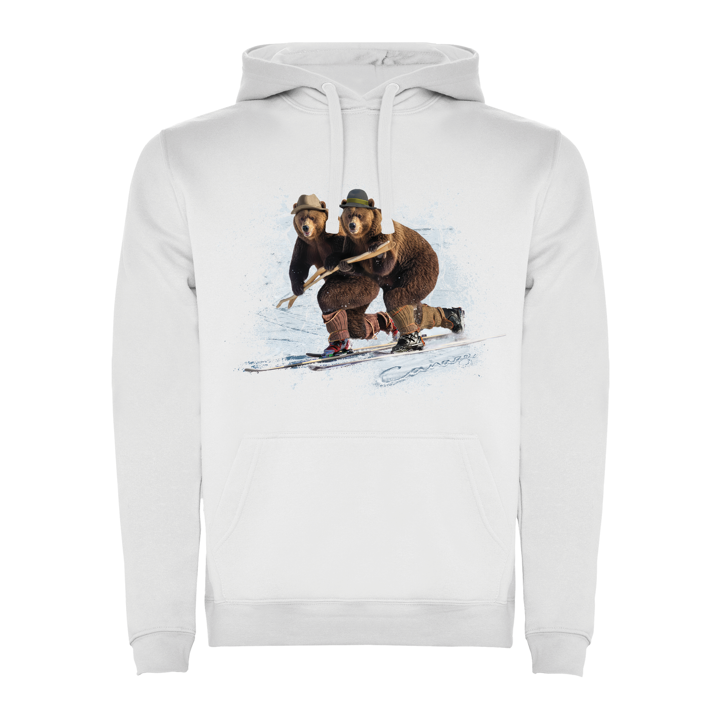 Felpa uomo BEAR-082-M-FE-BIANCO