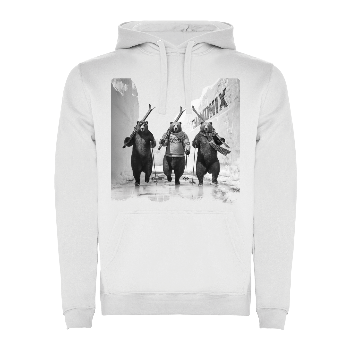 Felpa uomo BEAR-085-M-FE-BIANCO