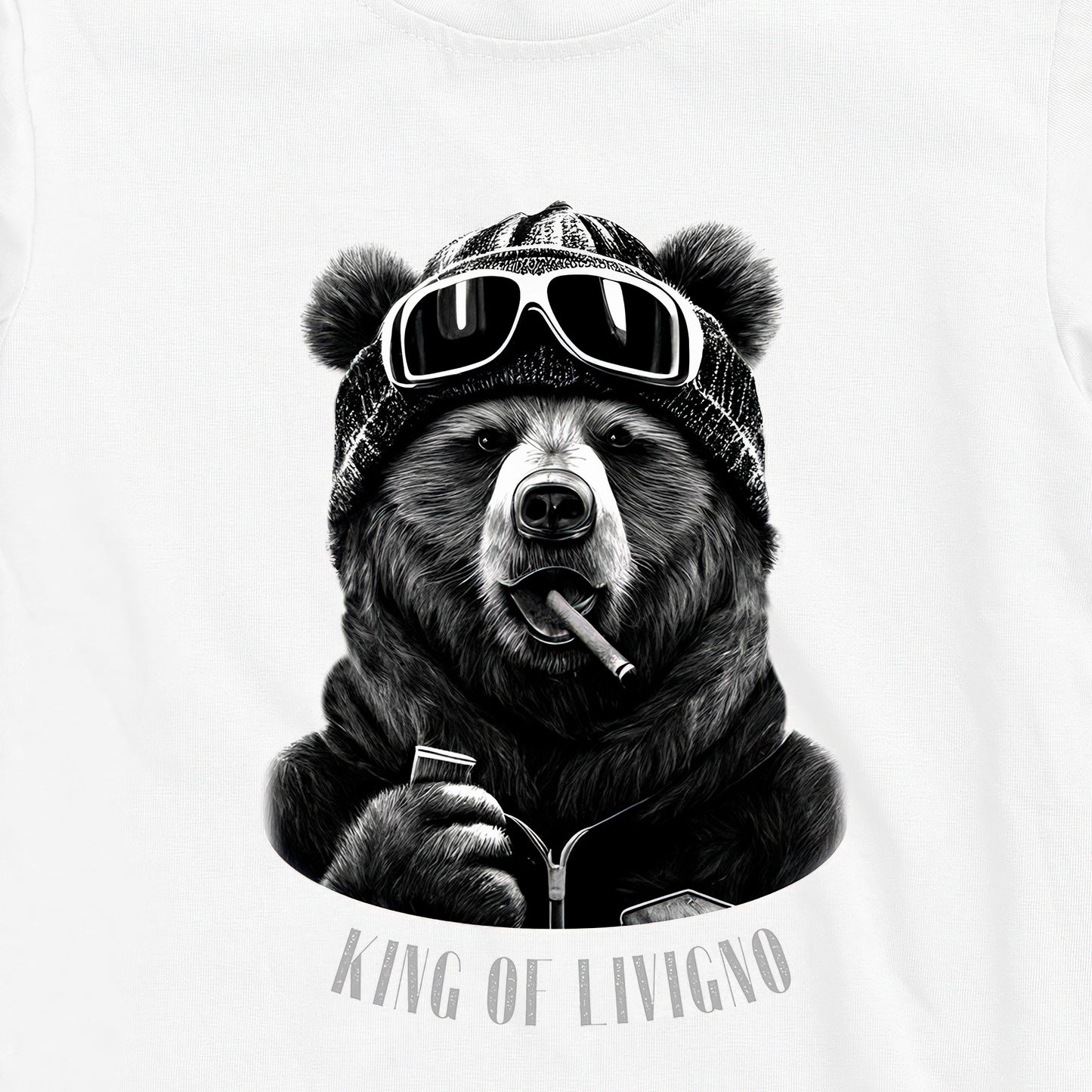 T-SHIRT UOMO BEAR-103-M BIANCO