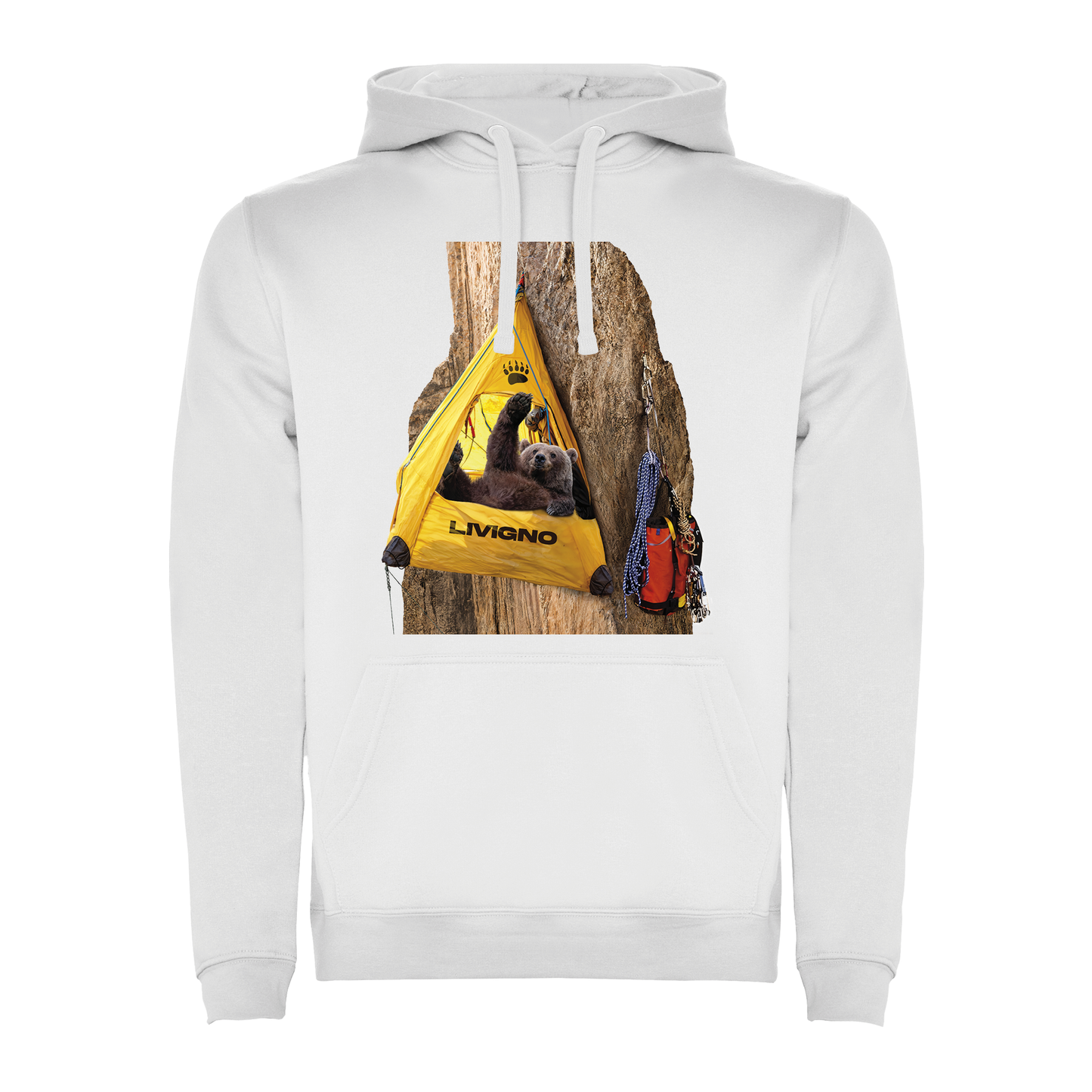 Felpa uomo BEAR-120-M-FE BIANCO