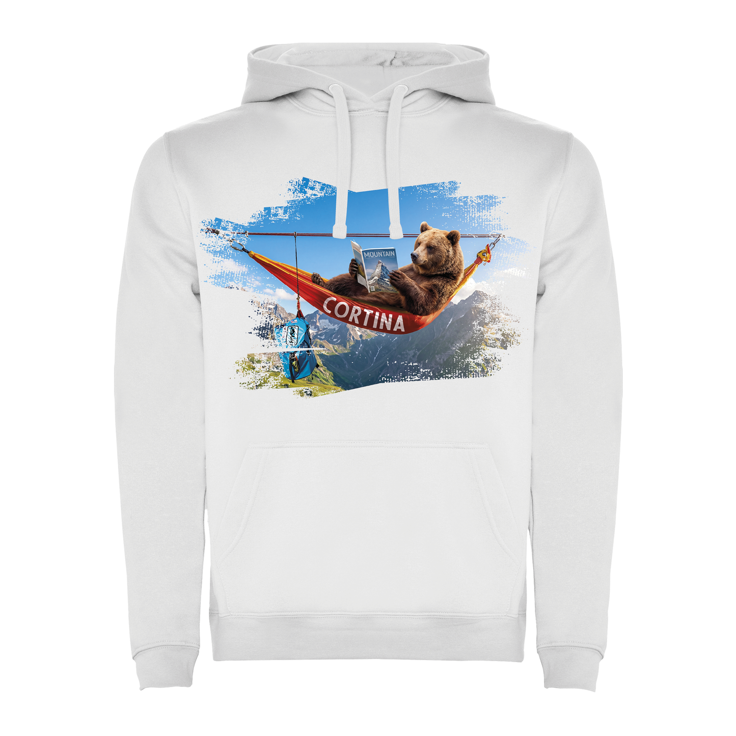 Felpa uomo BEAR-123-M-FE BIANCO