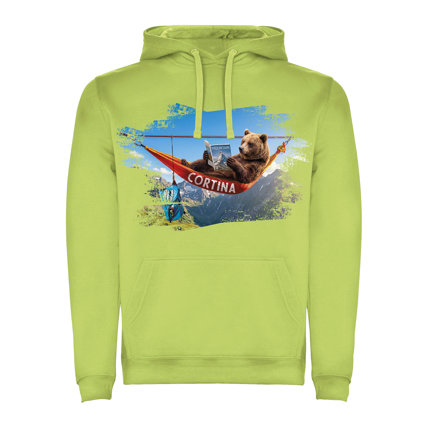 Felpa uomo BEAR-123-M-FE LIME
