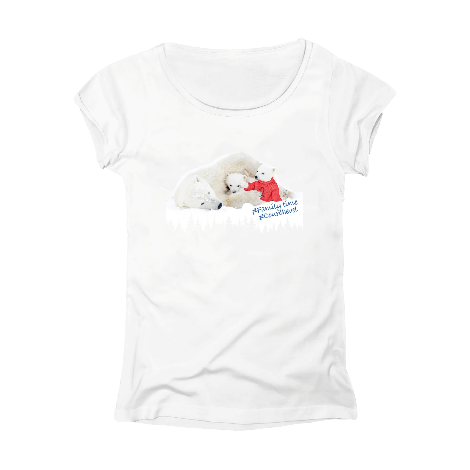 T-SHIRT DONNA BEAR-201-W BIANCO