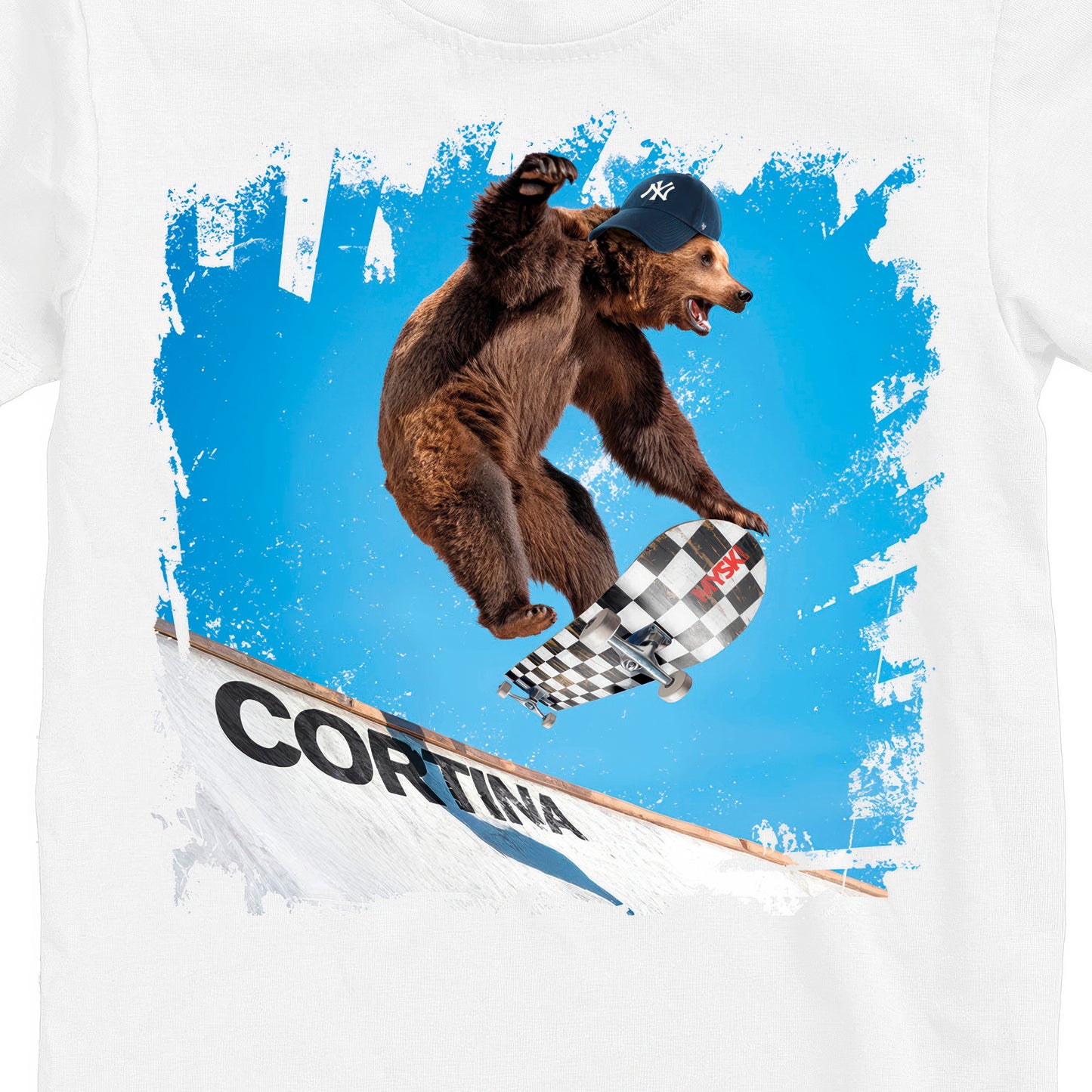 T-SHIRT JUNIOR BEAR-300-JM BIANCO