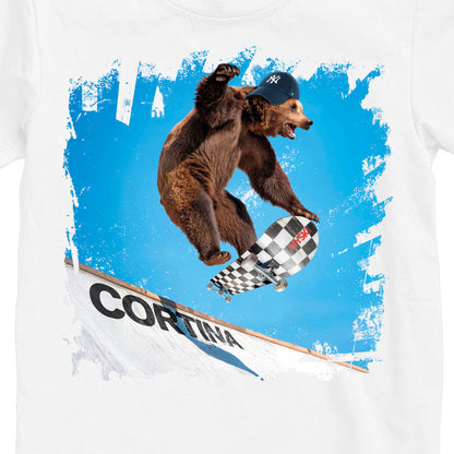 T-SHIRT JUNIOR BEAR-300-JM BIANCO