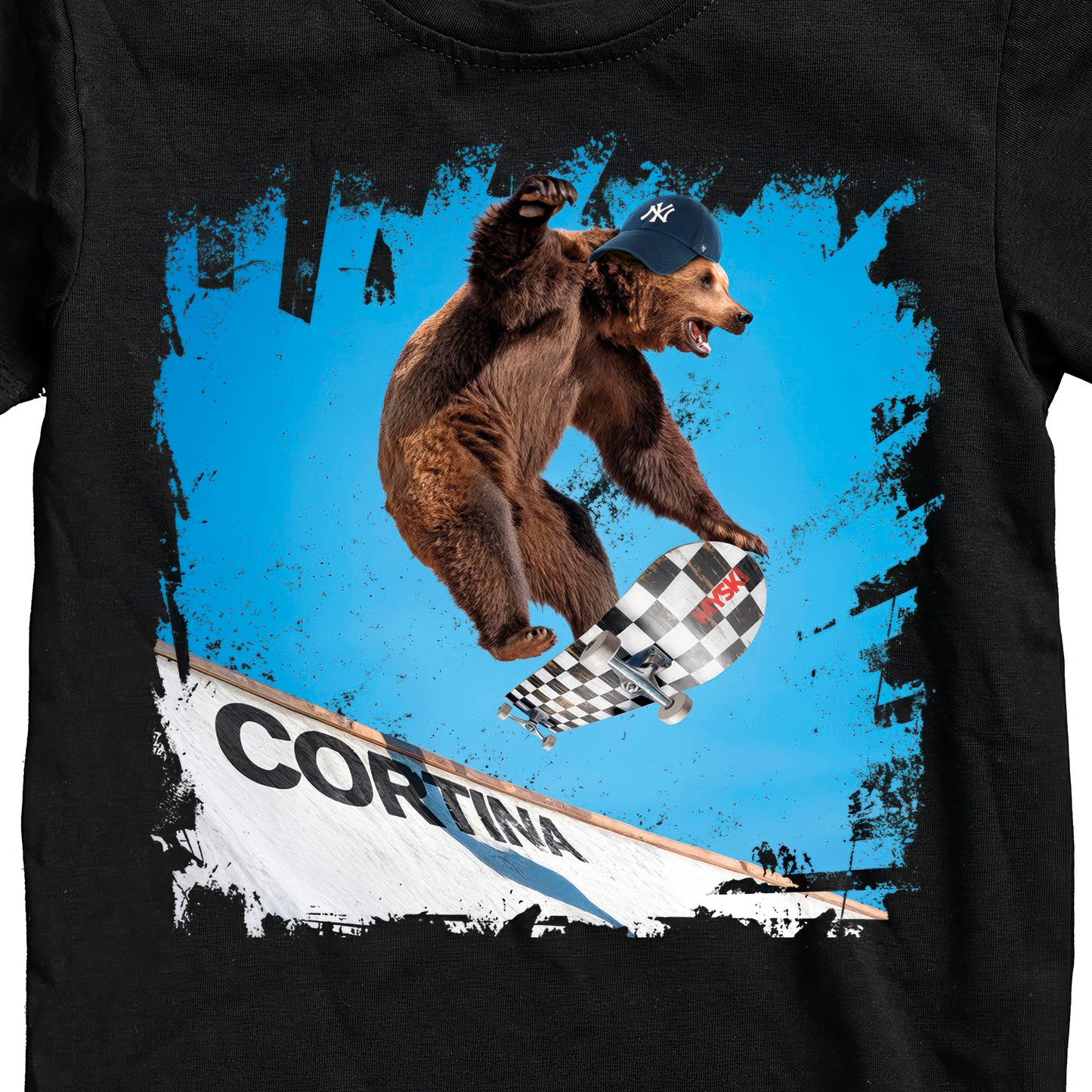 T-SHIRT JUNIOR BEAR-300-JM NERO