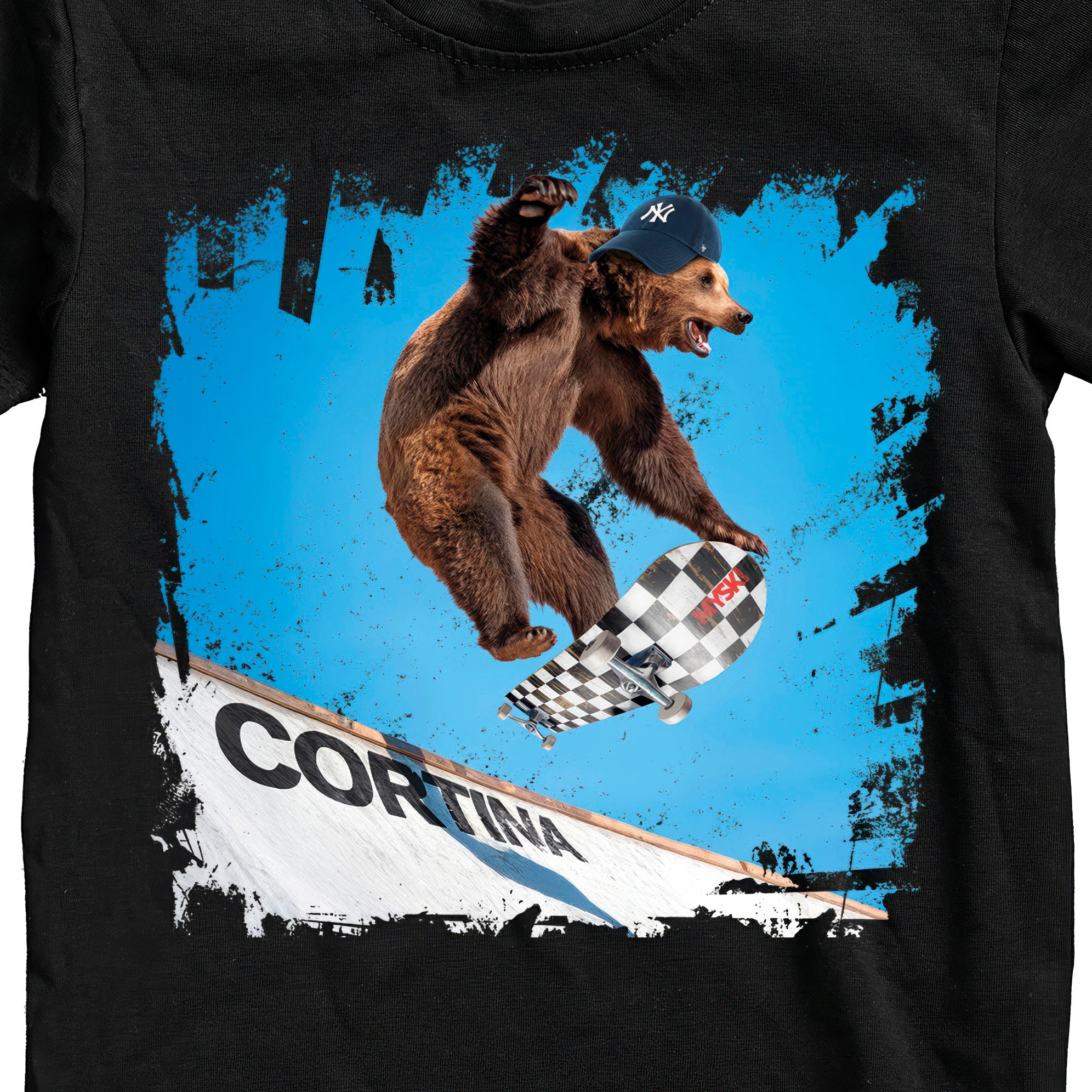T-SHIRT JUNIOR BEAR-300-JM NERO