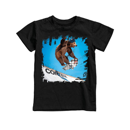 T-SHIRT JUNIOR BEAR-300-JM NERO