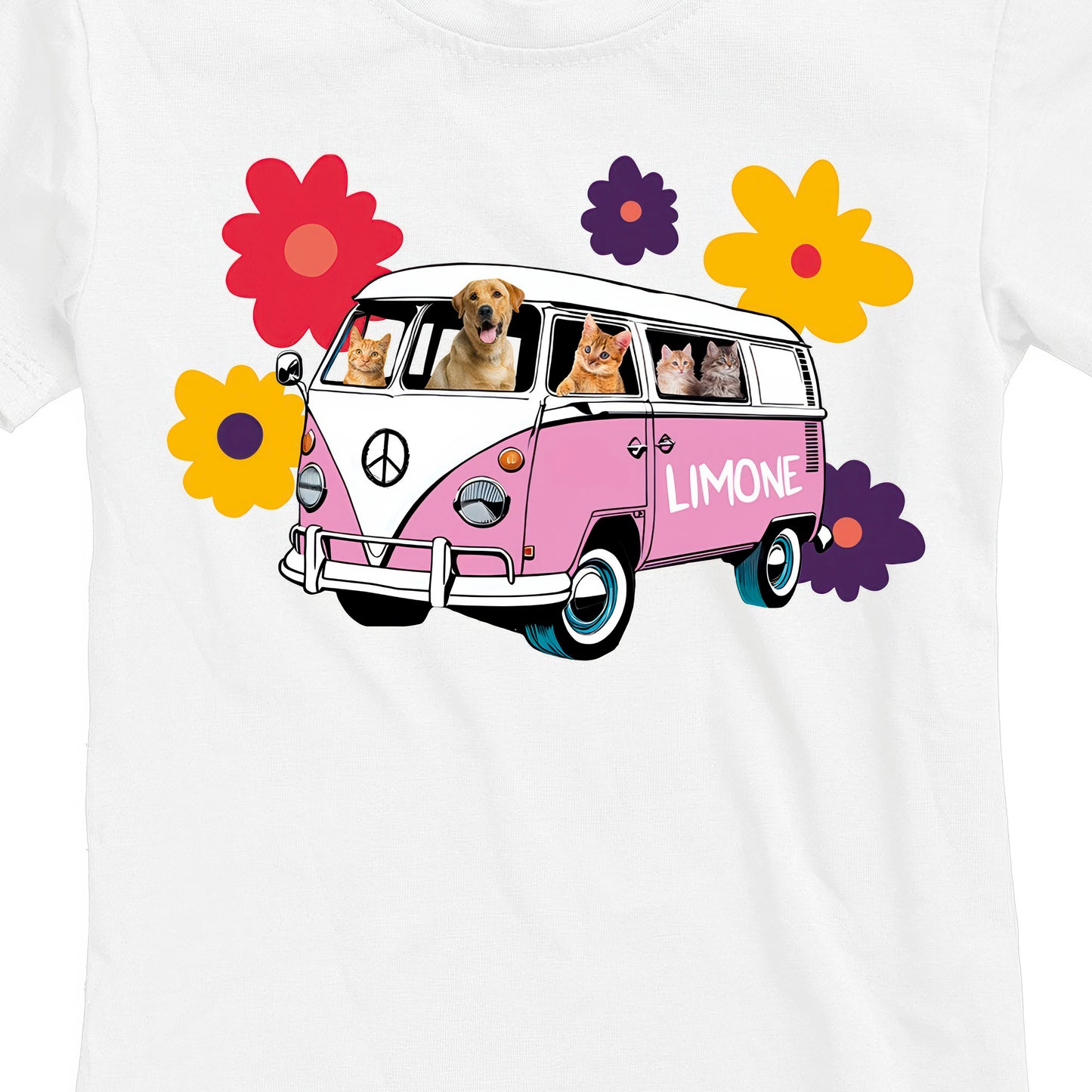 T-SHIRT JUNIOR CAT&DOG-001-JF BIANCO