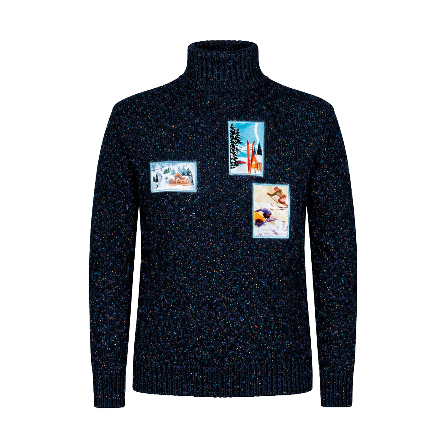 Dolcevita con patch uomo DB-01-BL-PATCH