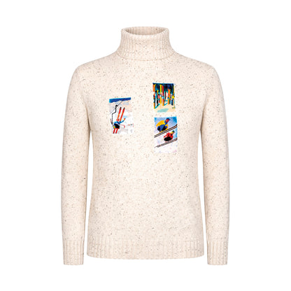 Dolcevita con patch uomo DB-01-BL-PATCH