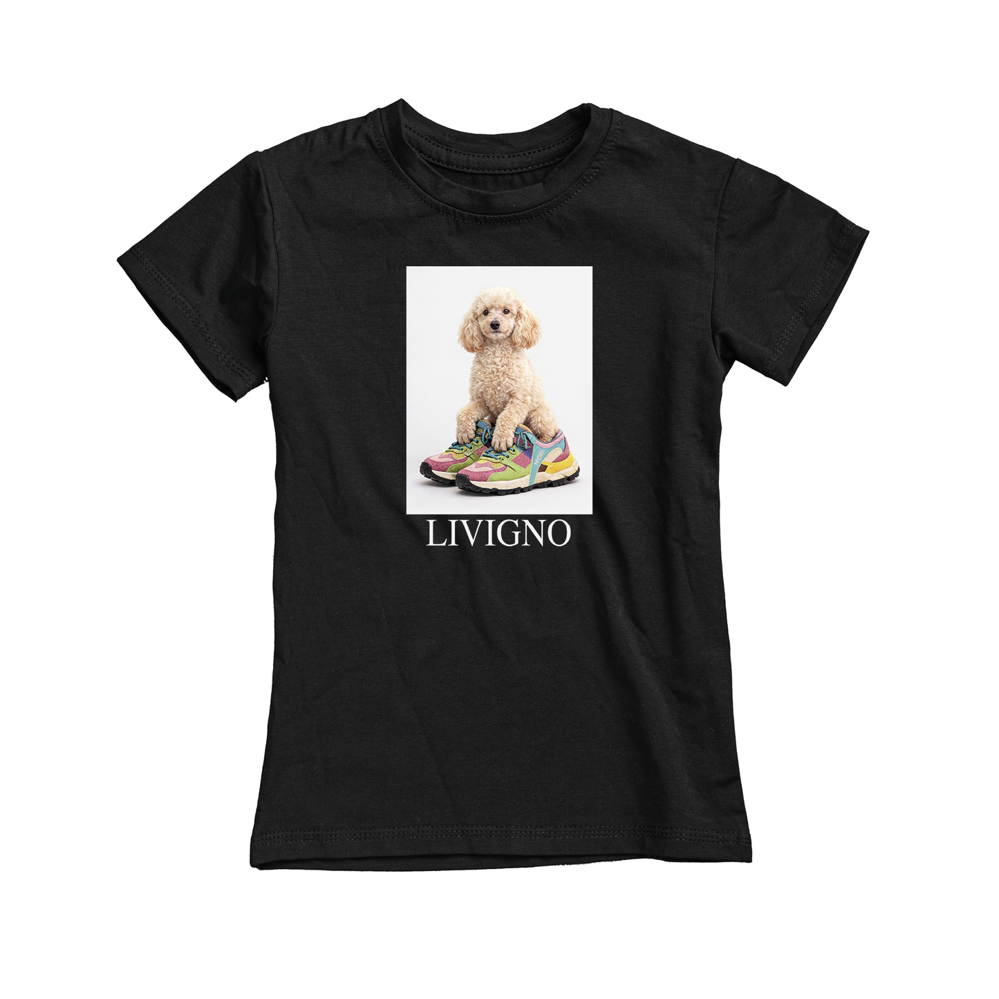 T-shirt bambina DOG-100-JF NERO
