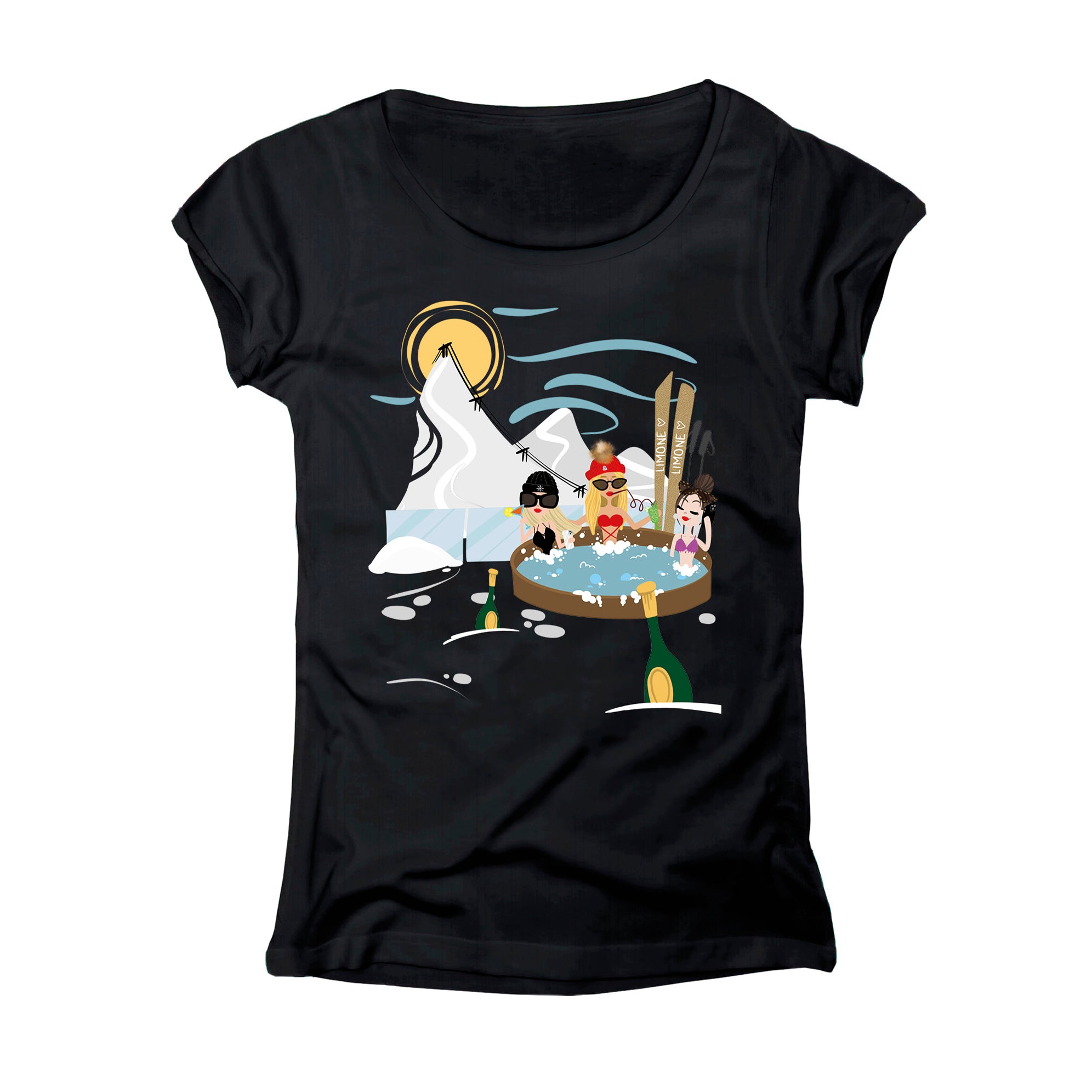 T-SHIRT DONNA GGIRL-001-W NERO