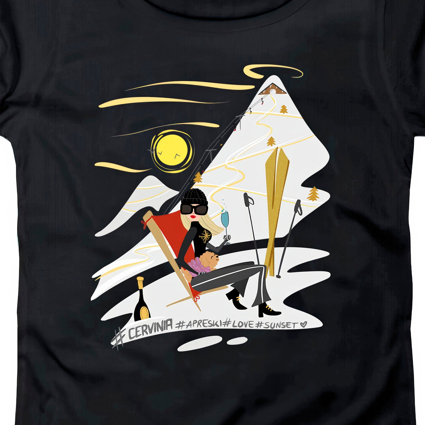 T-SHIRT DONNA GGIRL-003-W NERO