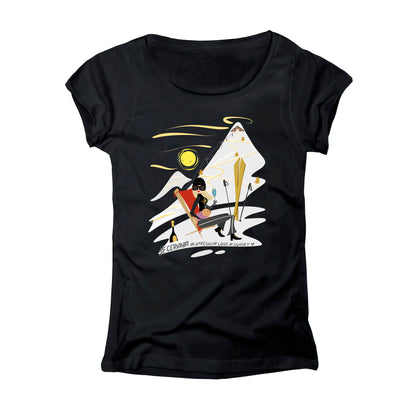 T-SHIRT DONNA GGIRL-003-W NERO