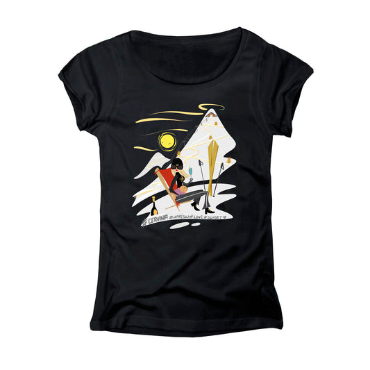 T-SHIRT DONNA GGIRL-003-W NERO