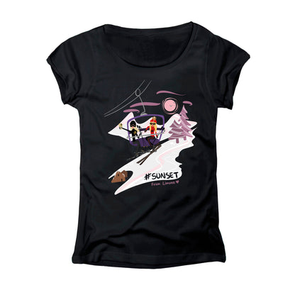 T-SHIRT DONNA GGIRL-004-W NERO