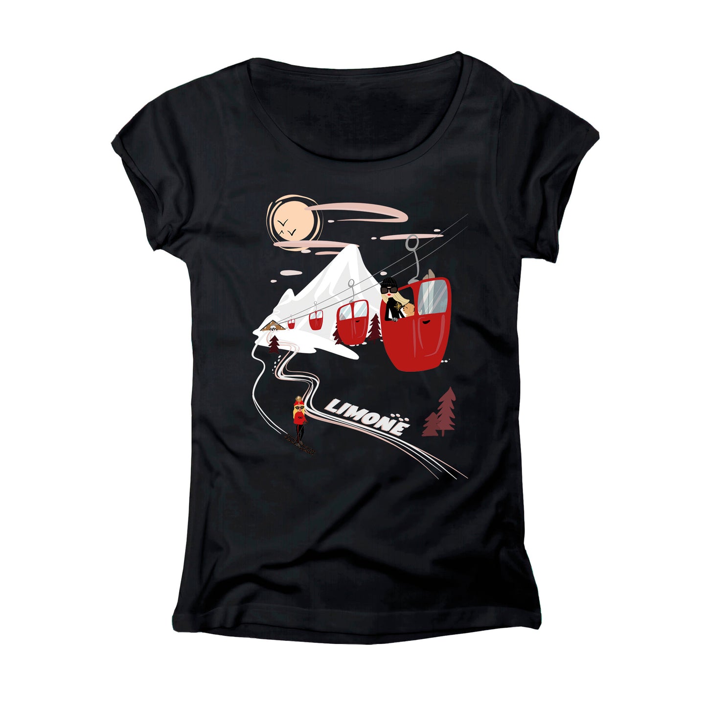 T-SHIRT DONNA GGIRL-006-W NERO