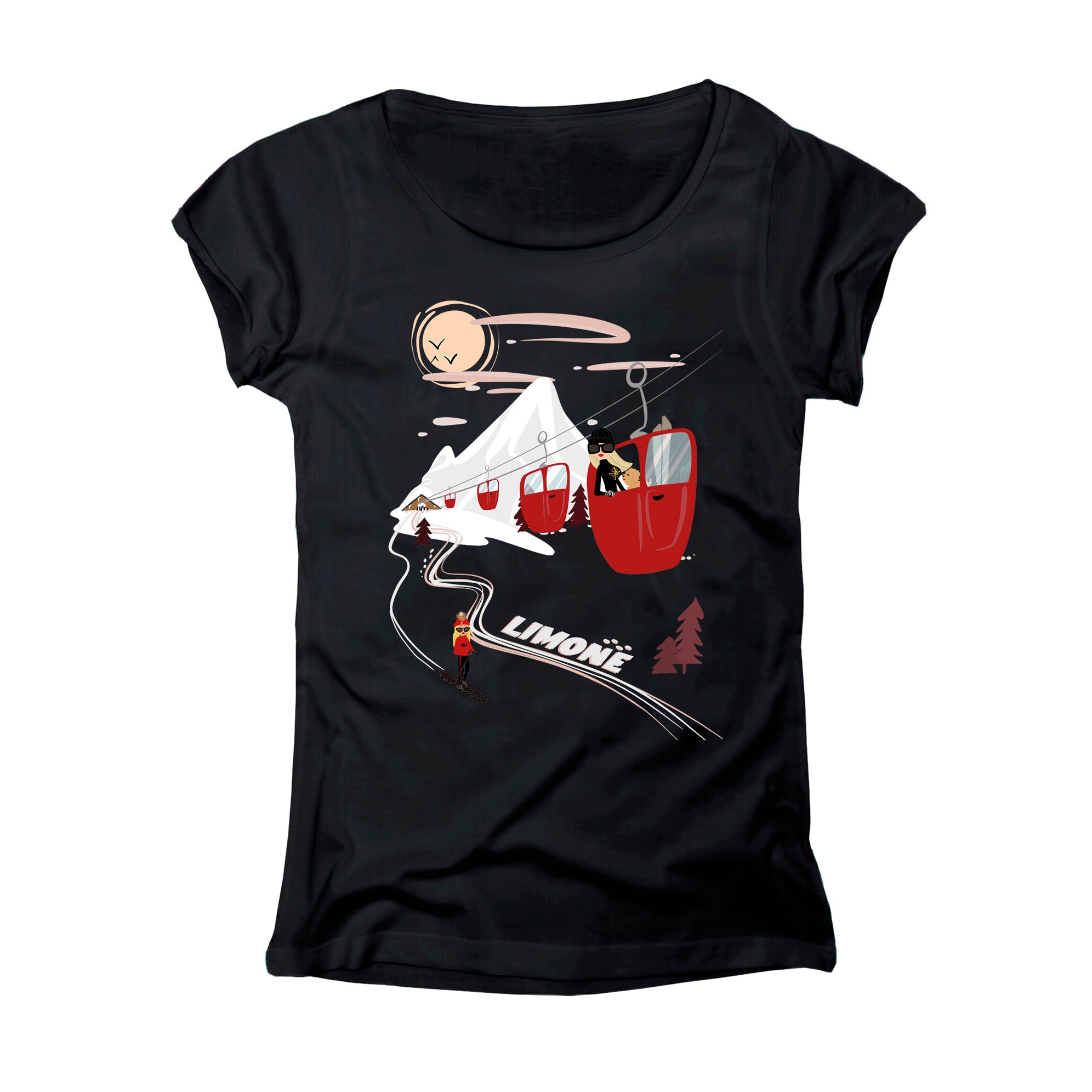 T-SHIRT DONNA GGIRL-006-W NERO