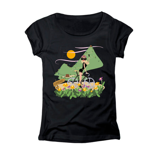 T-SHIRT DONNA GGIRL-009-W NERO