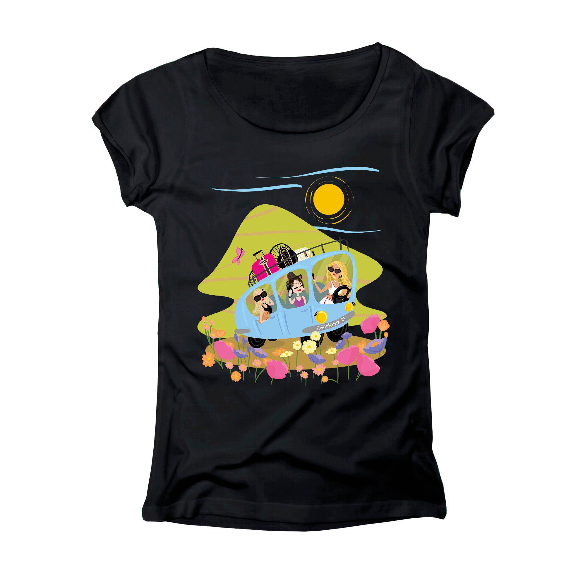 T-SHIRT DONNA GGIRL-010-W NERO