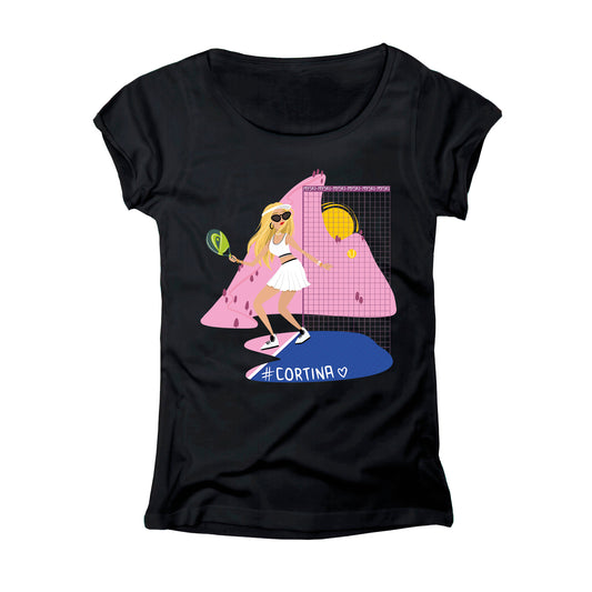 T-SHIRT DONNA GGIRL-011-W NERO