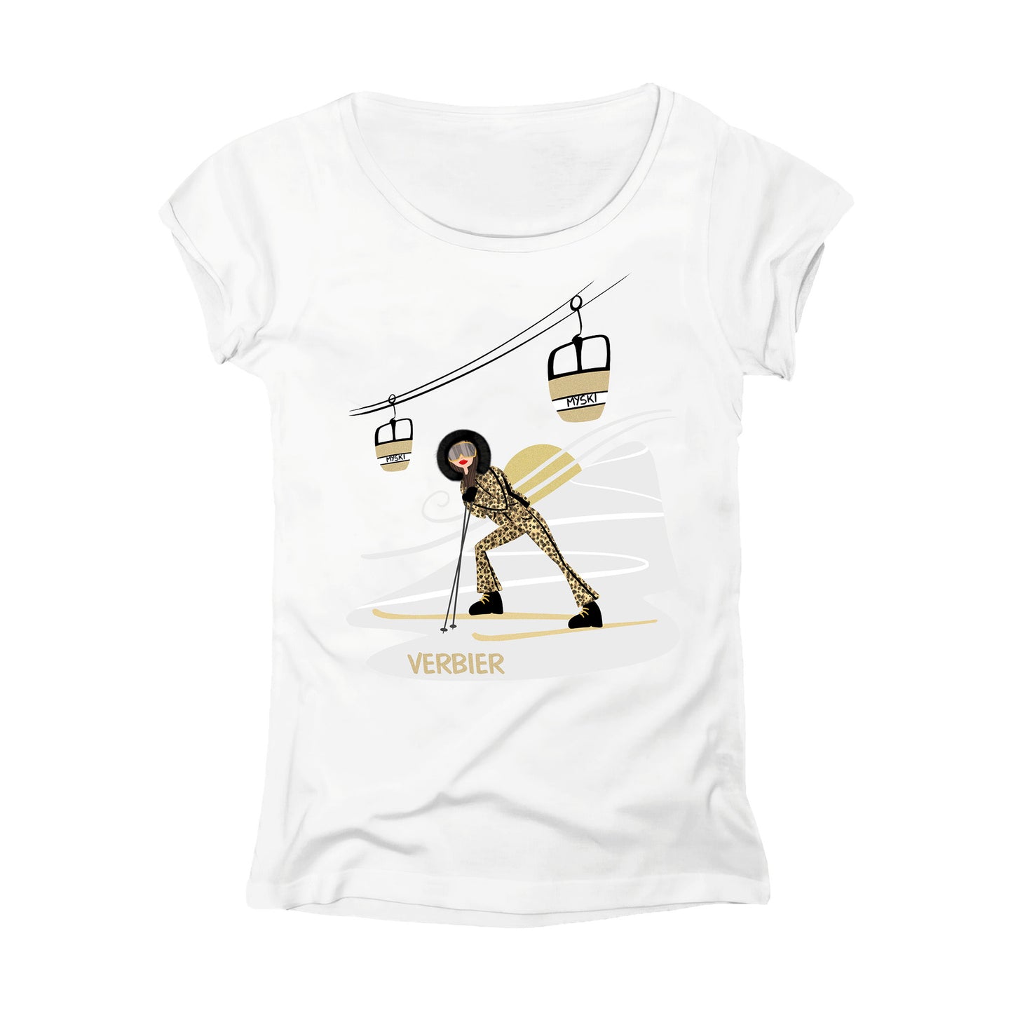 T-SHIRT DONNA GGIRL-021-W BIANCO