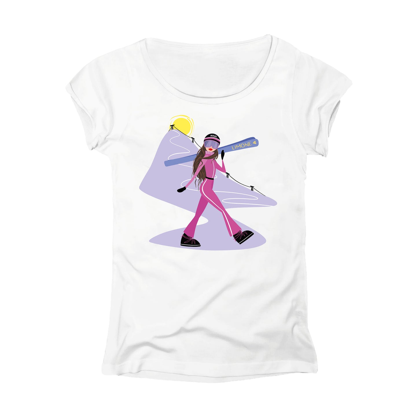 T-SHIRT DONNA GGIRL-023-W BIANCO