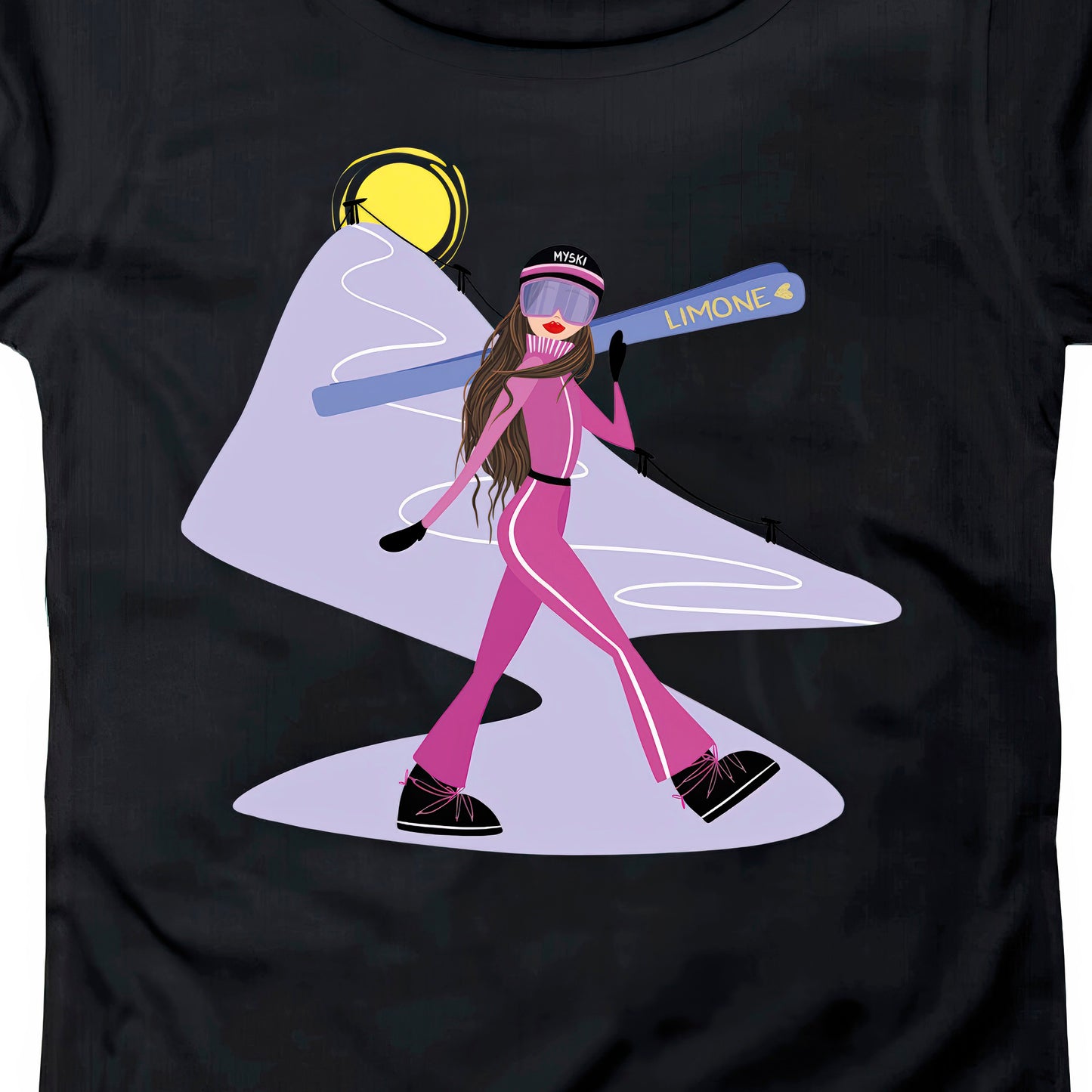 T-SHIRT DONNA GGIRL-023-W NERO