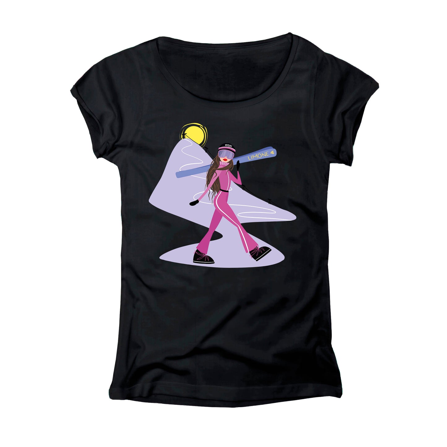T-SHIRT DONNA GGIRL-023-W NERO