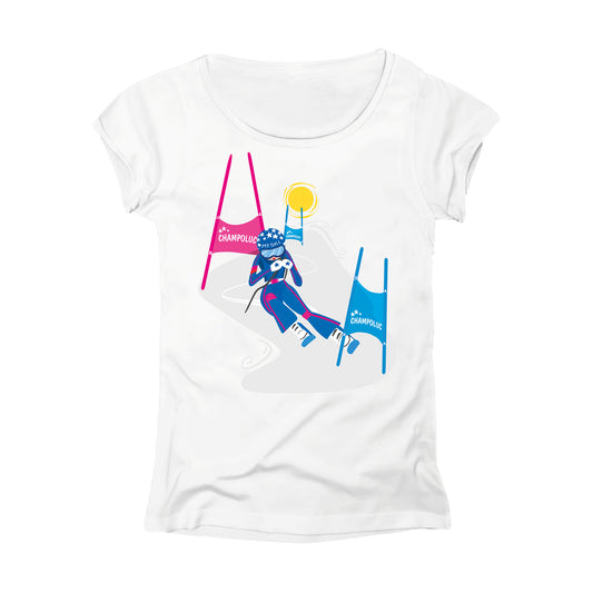 T-SHIRT DONNA GGIRL-024-W BIANCO
