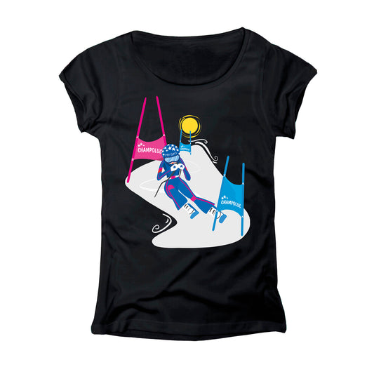 T-SHIRT DONNA GGIRL-024-W NERO