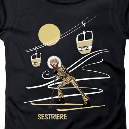 T-SHIRT DONNA GGIRL-026-W NERO