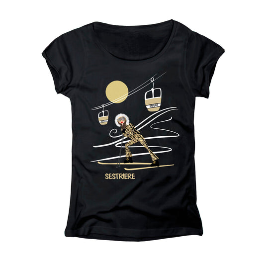 T-SHIRT DONNA GGIRL-026-W NERO