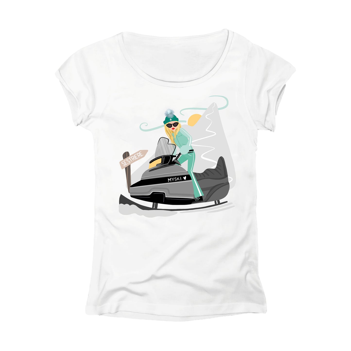 T-SHIRT DONNA GGIRL-027-W BIANCO