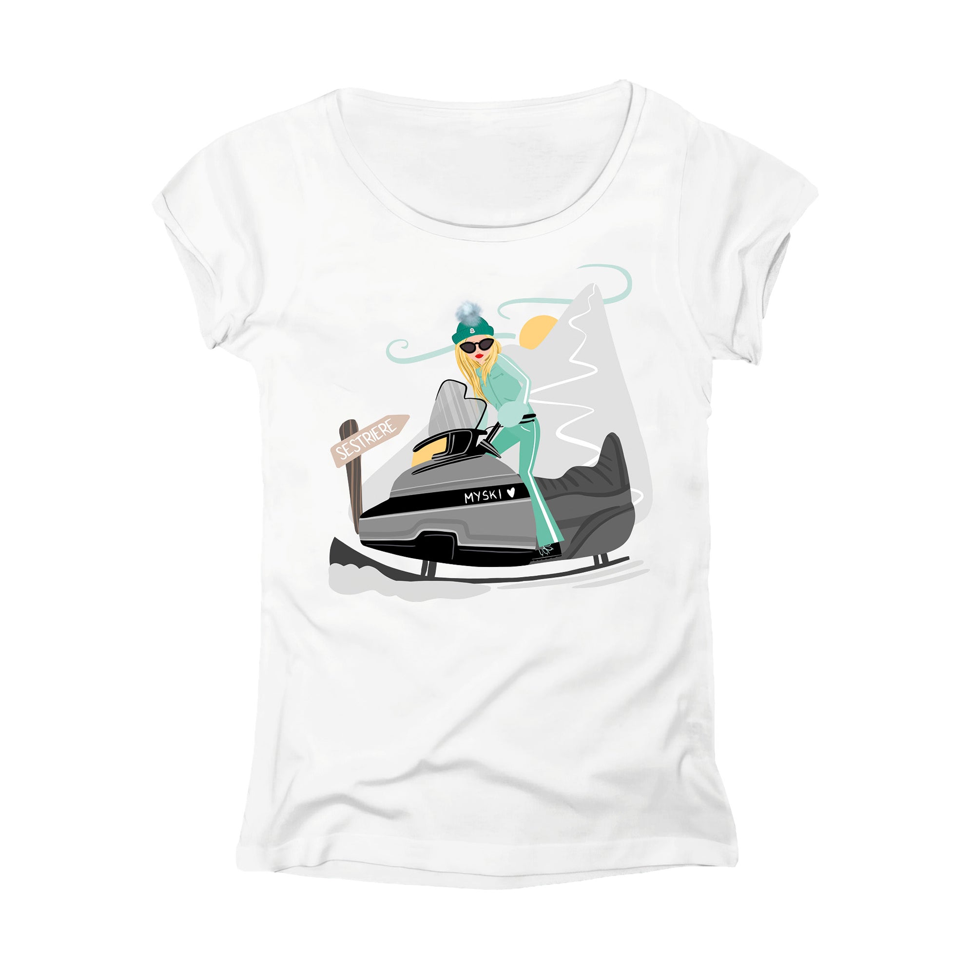 T-SHIRT DONNA GGIRL-027-W BIANCO