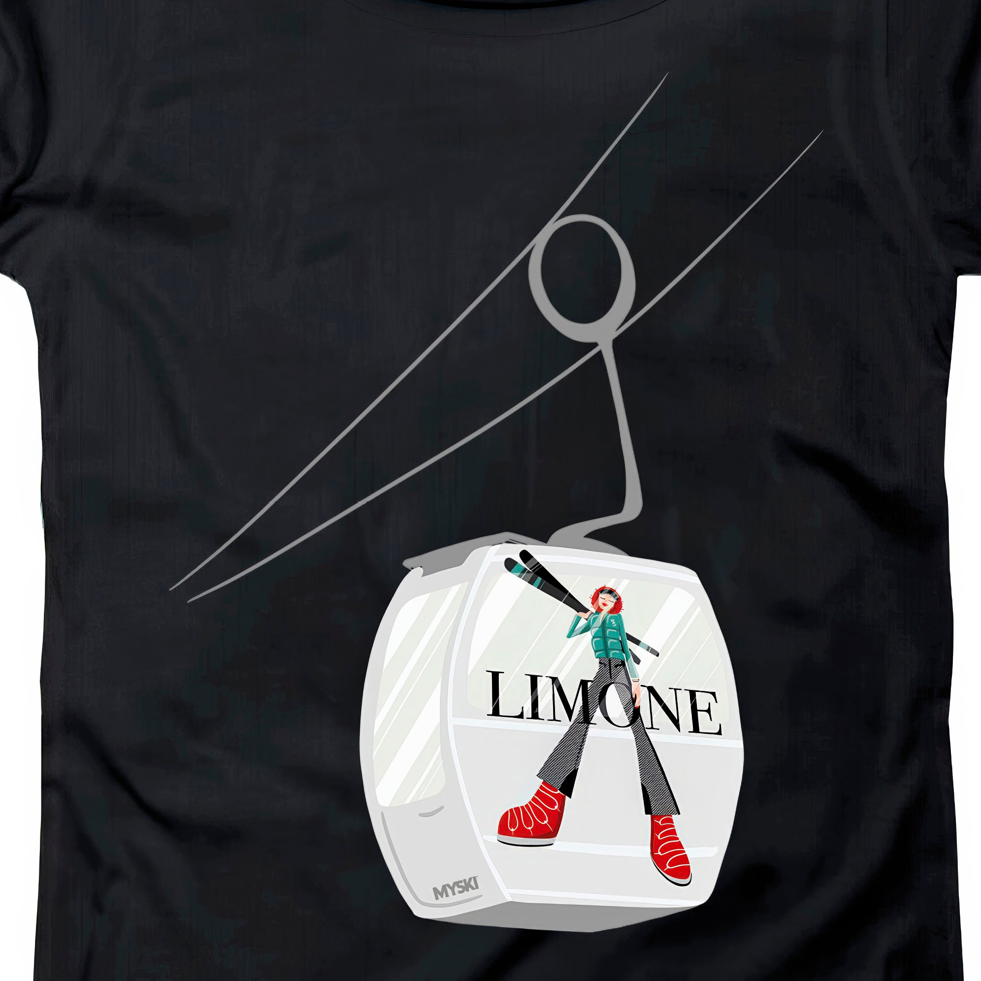 T-SHIRT DONNA GGIRL-031-W NERO