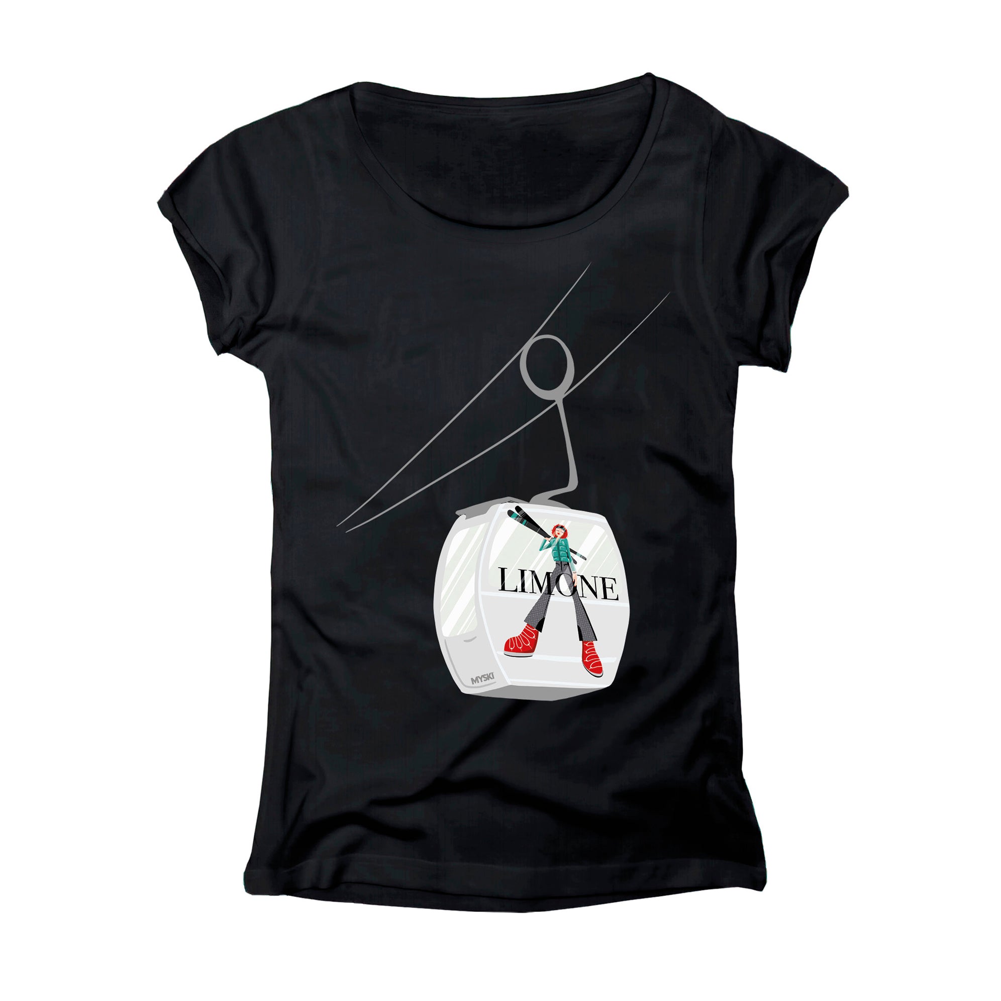 T-SHIRT DONNA GGIRL-031-W NERO