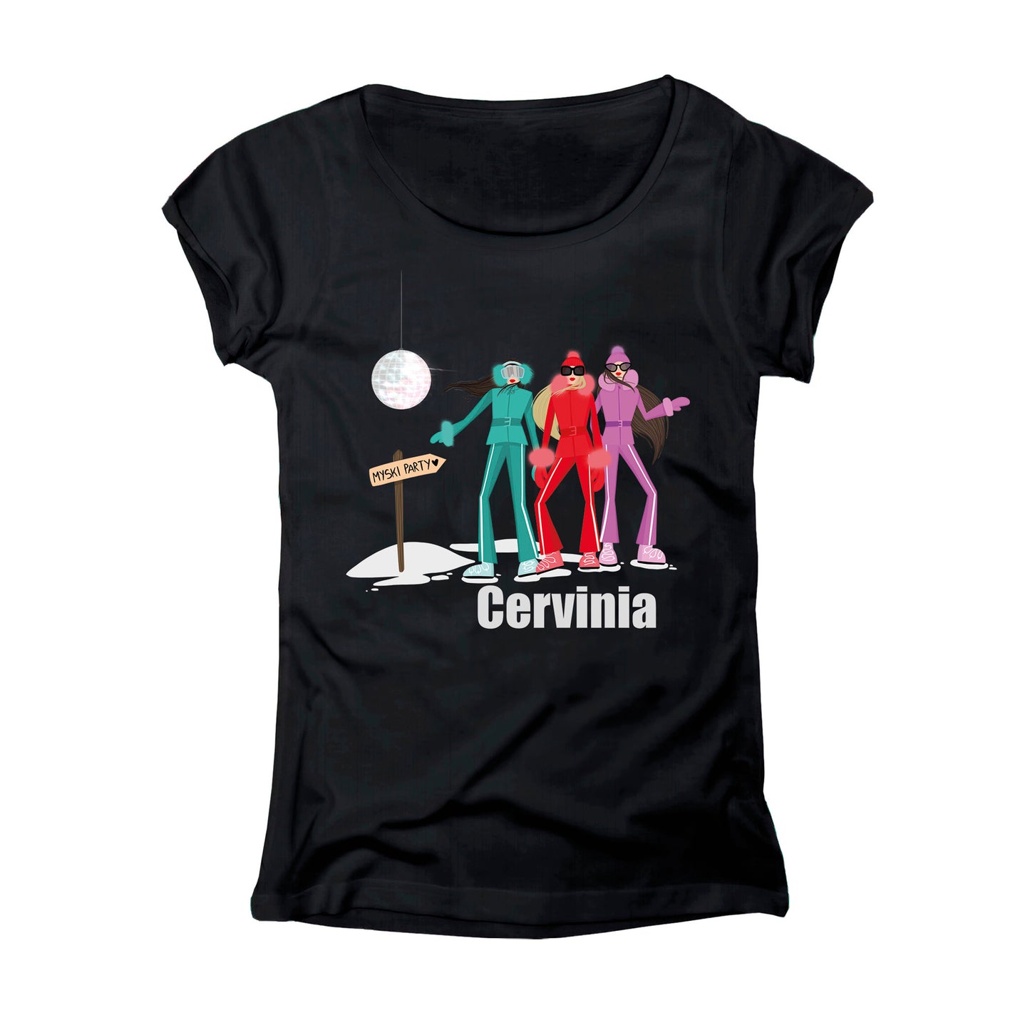 T-SHIRT DONNA GGIRL-033-W NERO