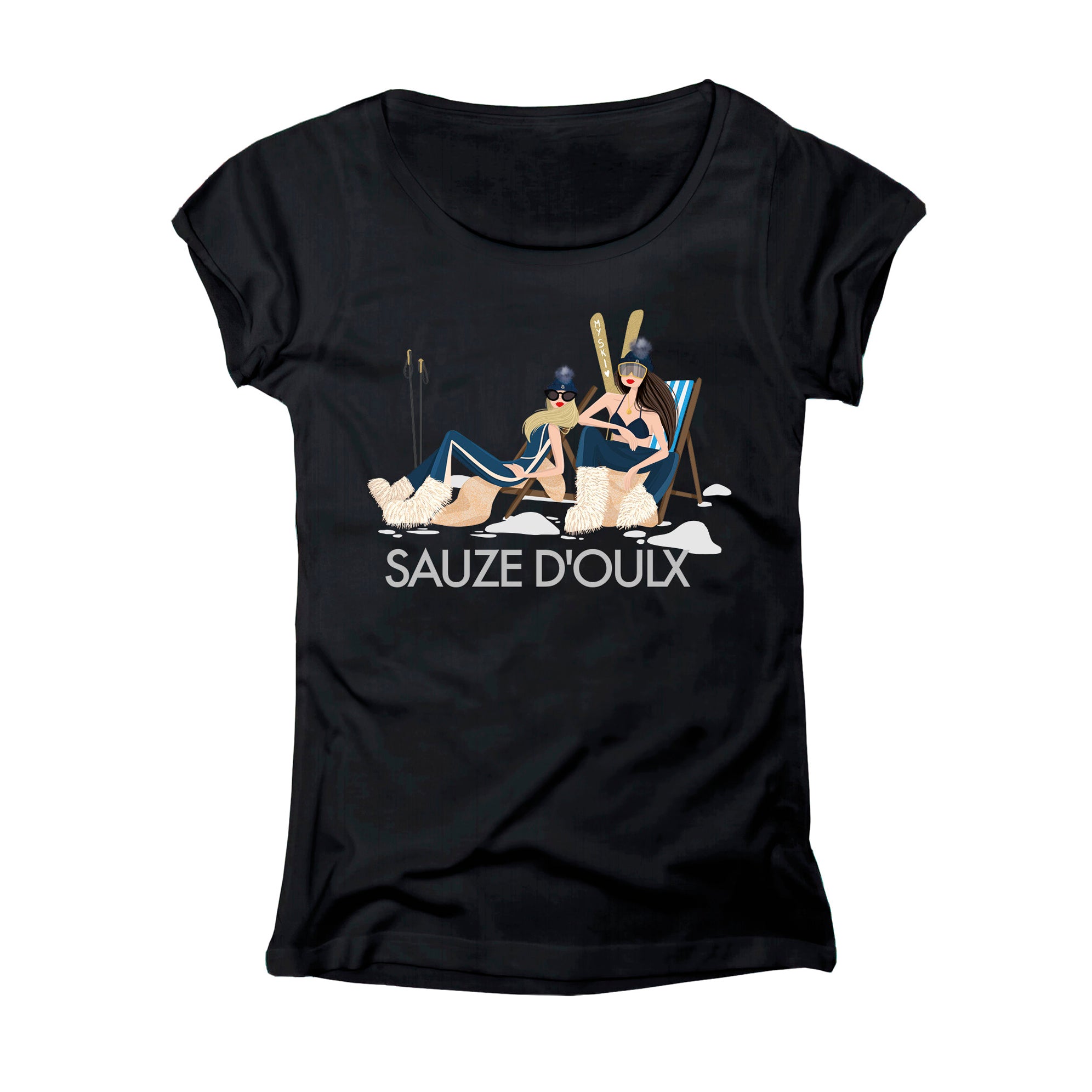 T-SHIRT DONNA GGIRL-034-W NERO