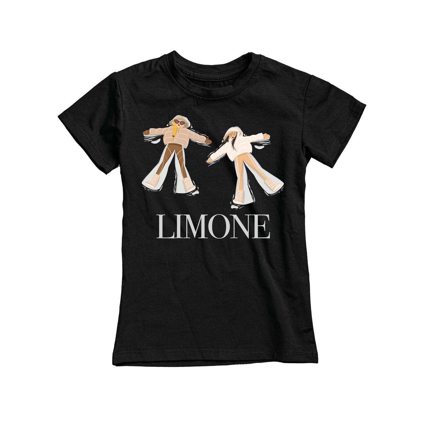 T-SHIRT JUNIOR GGIRL-036-JF NERO