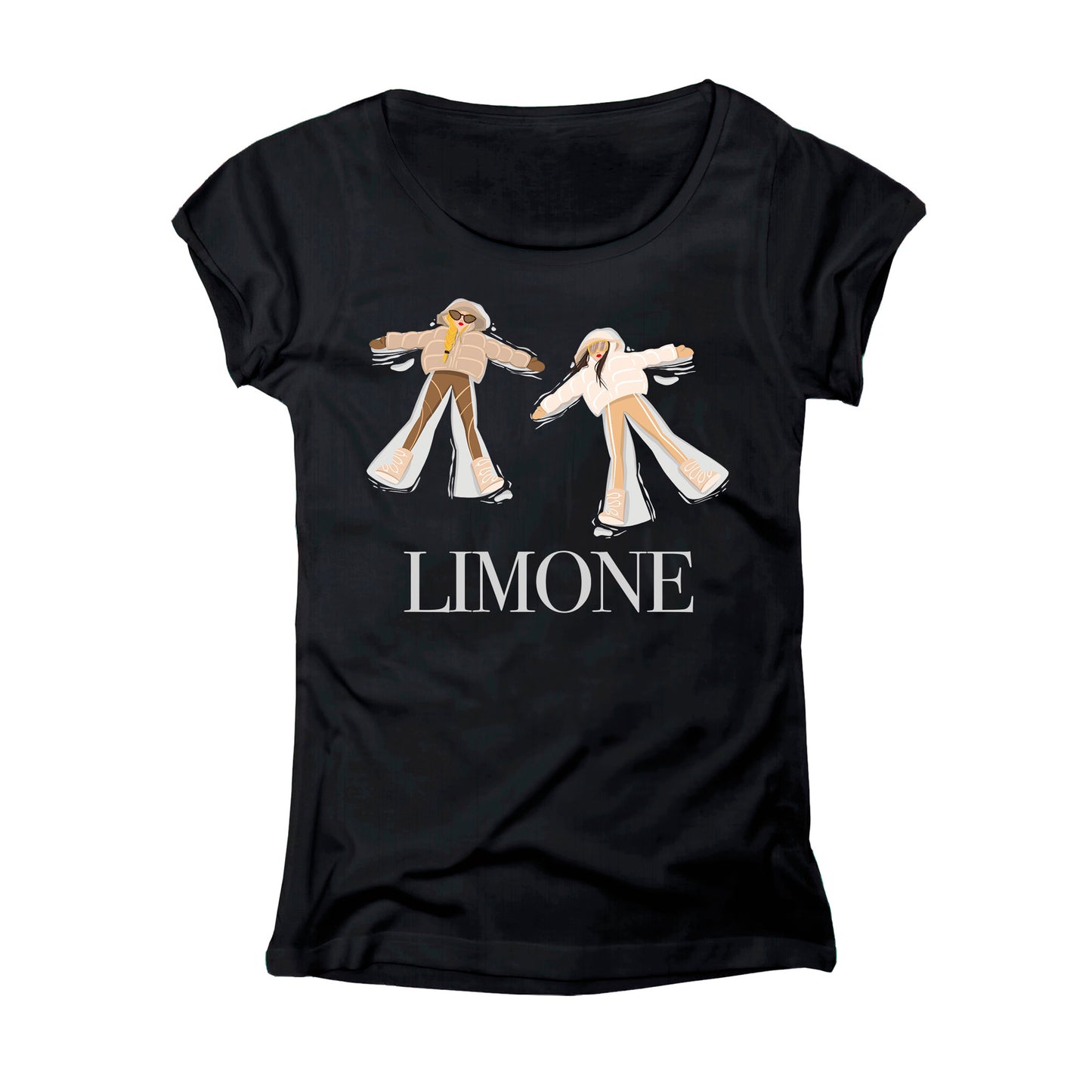 T-SHIRT DONNA GGIRL-036-W NERO