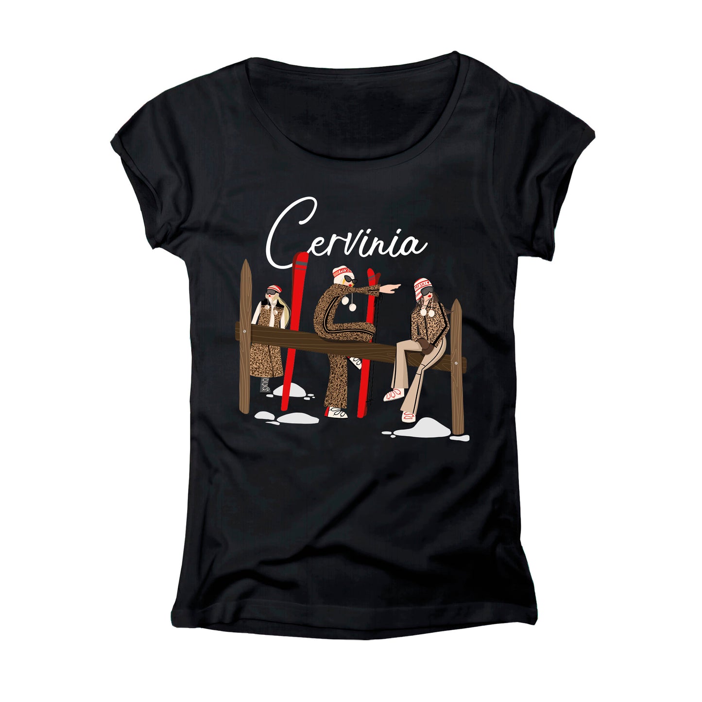 T-SHIRT DONNA GGIRL-038-W NERO