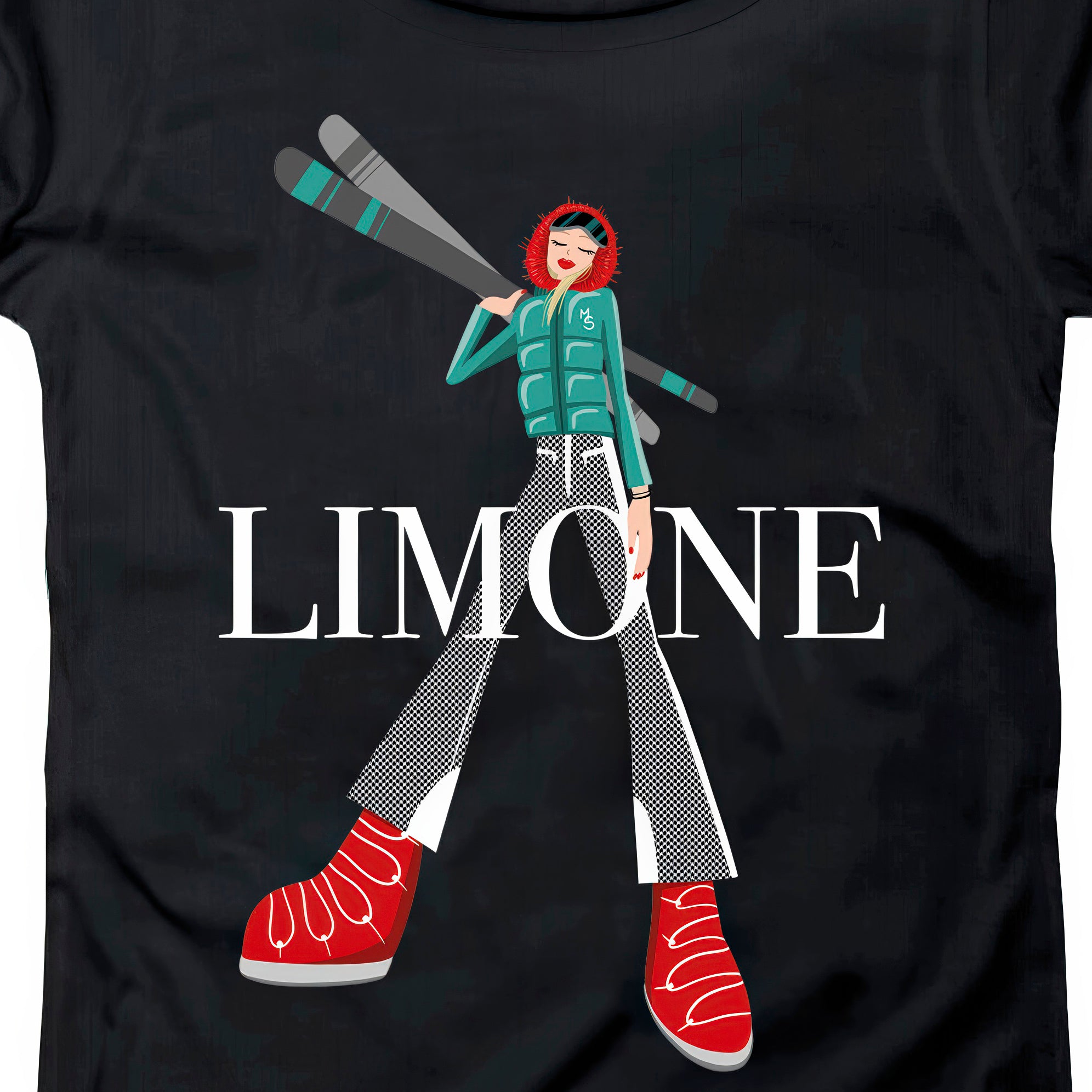 T-SHIRT DONNA GGIRL-040-W NERO