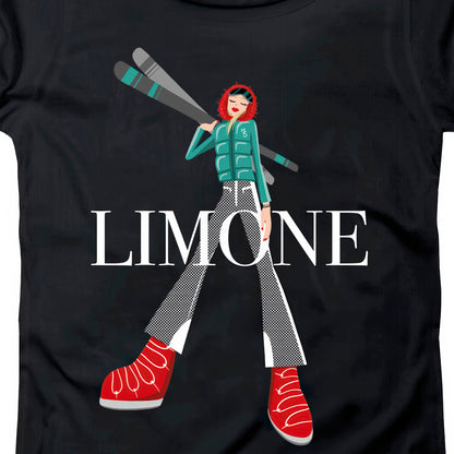 T-SHIRT DONNA GGIRL-040-W NERO