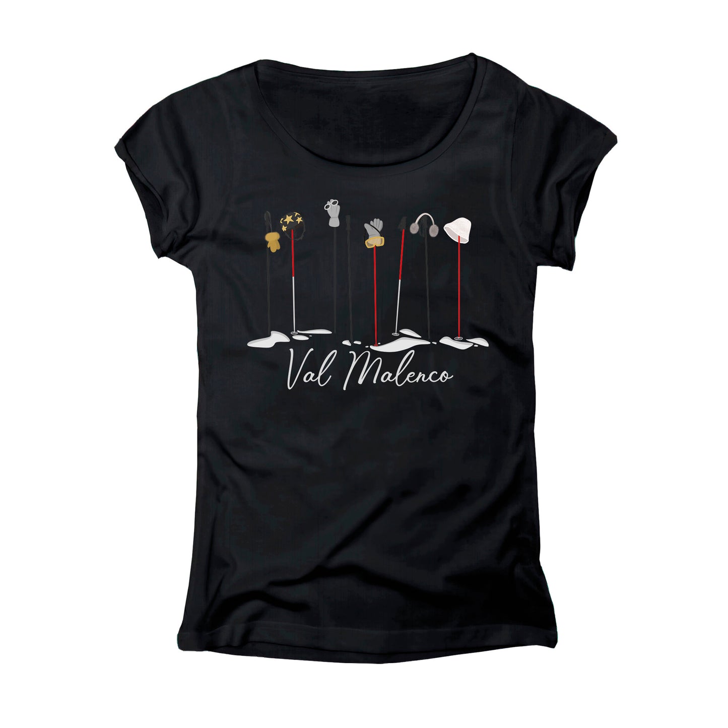 T-SHIRT DONNA GGIRL-045-W NERO