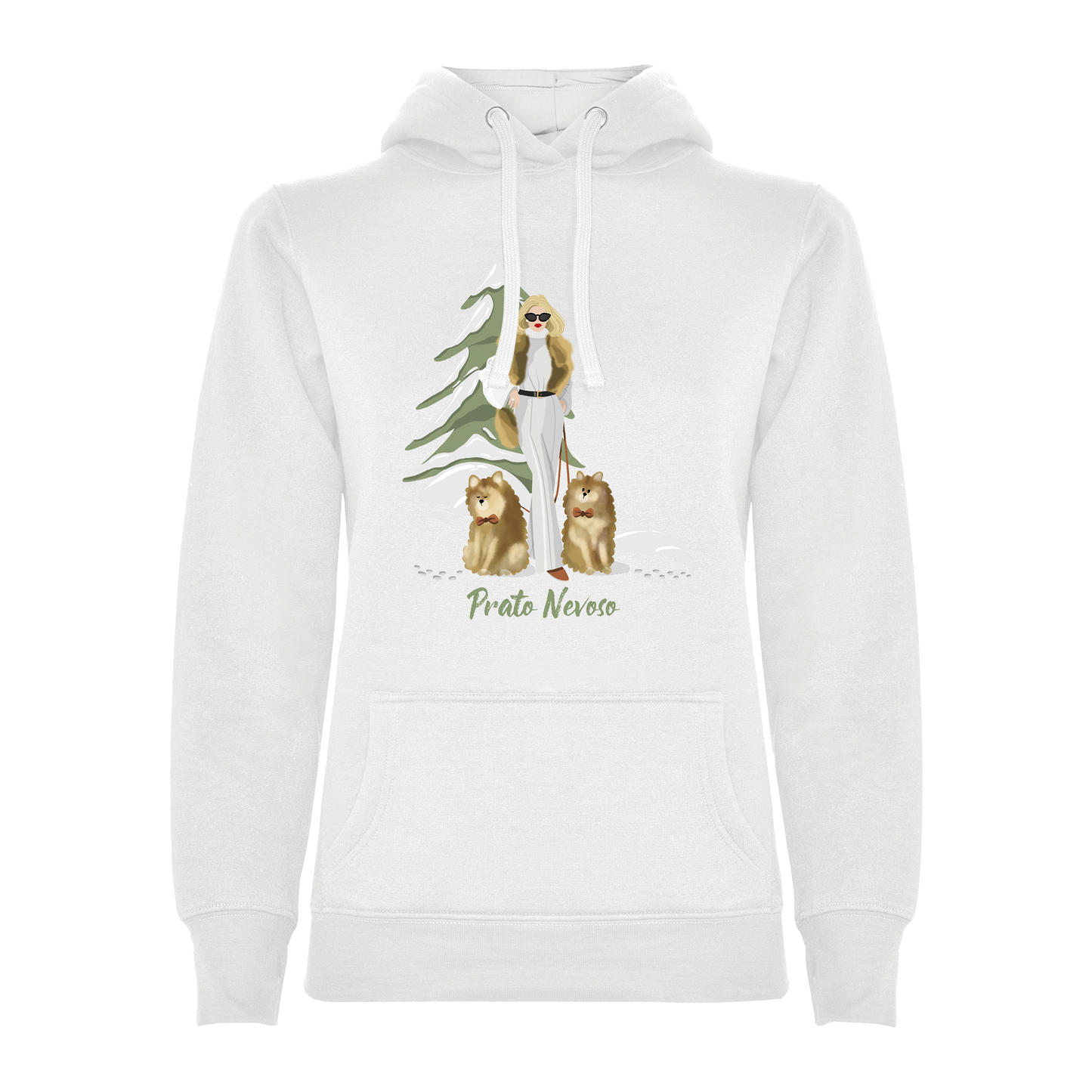 Felpa donna GGIRL-063-W-FE BIANCO